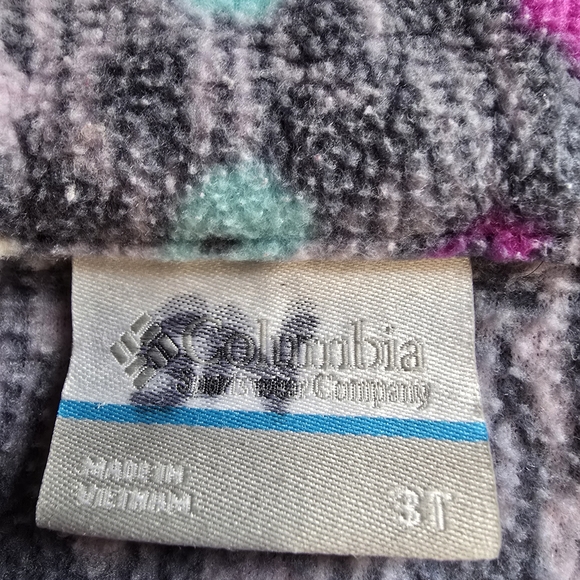 Columbia Girls Fleece Jacket Floral Pattern Size 3T CLEAN! - Picture 2 of 7